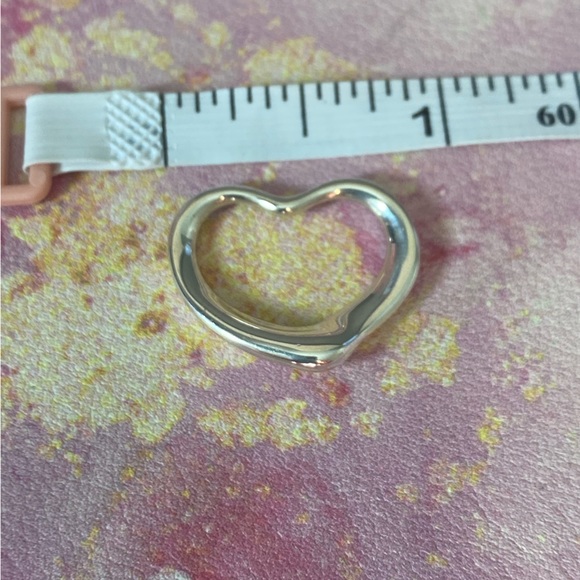 Tiffany & Co. Open Heart Elsa Peretti Sterling Silver 925 Pendant - Picture 9 of 11